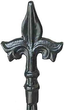 Achla Designs FT-21 Fleur-de-lis, 78-Inch Wrought Iron Garden Stake Trellis, Black (Pack of 2) - Image 6