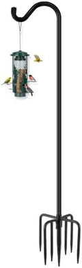 Gtongoko Shepherds Hook for Outdoor, 92 Inch Bird Feeder Pole with 7 Prongs Base, 3/4 Inch Thick Heavy Duty Adjustable Garden Hook for Hanging Plant, Hummingbird Feeder, Lantern, 1 Pack by Gtongoko