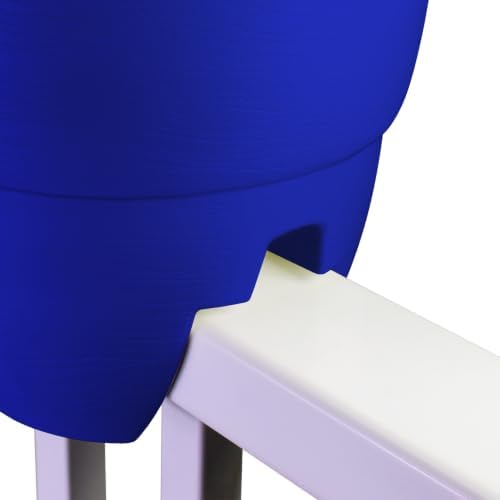 Emsco Group Bloomers Railing Planter with Drainage Holes- 24” W- Cobalt Blue - Image 6