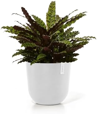 Ecopots Oslo Round Flower Planter, Pure White, 17.75" - Image 2