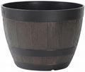 Barrel Planter 9 inch Whiskey Barrel Planter Plastic Plant Pot with Pre drilled Drainage Holes for Garden by Unknown
