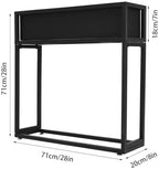 Metal Elevated Planter Box, 28" H Raised Garden Bed with Legs, Tall Rectangle Planter with Drainage System, Outdoor Indoor Elevated Garden Box for Vegetable Flower Herb Fruit (2, Black-28 H) - Image 3