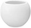 Marlo Fiberstone Round Planter, Smooth Matte Finishes (S, White) by DEPLALANE