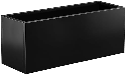 Metal Planter Box 46” x 16” x 16”, Tall Rectangle Planter Box by Toriexon