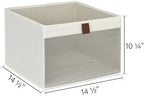 StorageWorks Closet Organizer Bin with Clear Window, Beige, 14.5x14.5x10.25 - Image 3