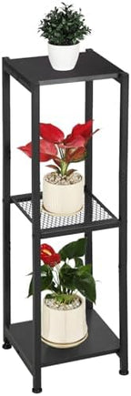Dipion 3 Tier Pedestal Stand,40 Inch Extra Tall Plant Stand Indoor,Black by CozyTimes