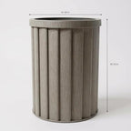 Round Strata Column Planter, 16.5 Inch, Brown Grey - Image 3