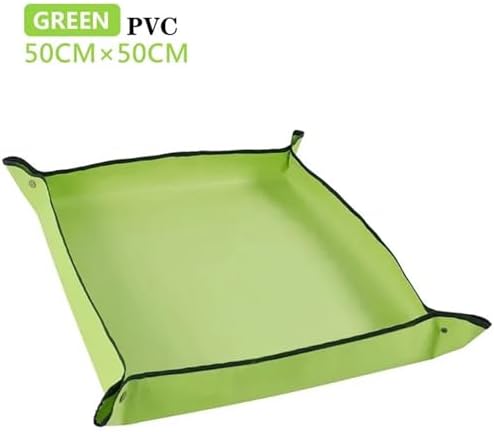 2 PCS Repotting Mat for Indoor Plant Transplanting Control Mess,Waterproof Succulent Pot Square Planting Tray Soil for Plants Transplanting(Green,50x50CM) - Image 2