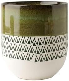 Garden Pots Ceramic Plant Pot Modern Planter with Geometric Pattern Indoor Outdoor Flower with Drainage Hole Decorative Planter by Unknown