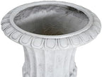 26" Antique White Large Urn Planter Outdoor – Pedestal Planters for Outdoor Plants, Classic Garden Urn Flower Pot for Front Porch, Patio or Indoor Display, Durable Magnesium Oxide Construction - Image 4