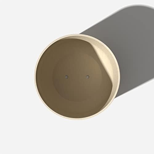 Veradek Round Lima Plastic Planter Pots for Indoor/Outdoor Garden Use, Sand Color, 5 Year Warranty - Image 7