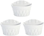 Sungmor Wall Hanging Planters,11.5 Inch Hanging Flower Pots for Railing Fence - Indoor Outdoor Balcony Wall Hanging Basket, Plastic Plant Pot Container - Half Round & 3PC Pack & Grey White - Image 3