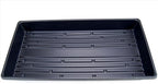 Living Whole Foods 100 Pack of Durable Black Plastic Growing Trays (Without Drain Holes) 21" X 11" X 2" - Flowers, Seedlings, Plants, Wheatgrass, Microgreens & More - Image 2
