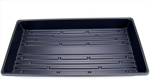 Living Whole Foods 100 Pack of Durable Black Plastic Growing Trays (Without Drain Holes) 21" X 11" X 2" - Flowers, Seedlings, Plants, Wheatgrass, Microgreens & More - Image 2
