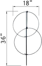 MTB Supply 10 Pack 36" x 18" Peony Double Ring Plant Support,Plant Support Stakes for Tomatoes Peony Lily Rose Plant Support Rings Peony Cages for Outdoor Plants Flowers Vegetables - Image 2