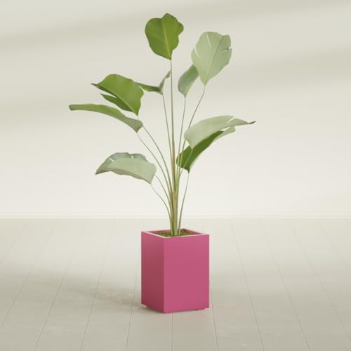 Greenline Leo Tall Rectangular Fiberglass Planter, Outdoor Planter Box - Image 4