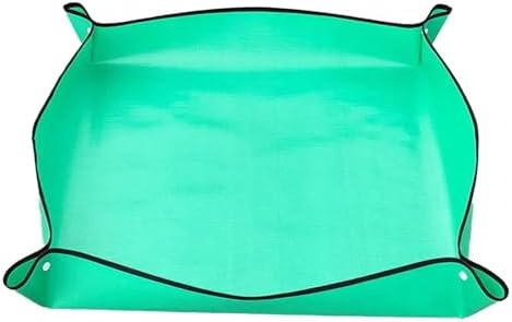 Repotting Mat 1Pc Home Gardening Supplies Planting Mat Potting Pad Foldable Garden Plant Flower Pot Reusable Transplanting Waterproof Mats(Green 33 X 33CM) by Unknown