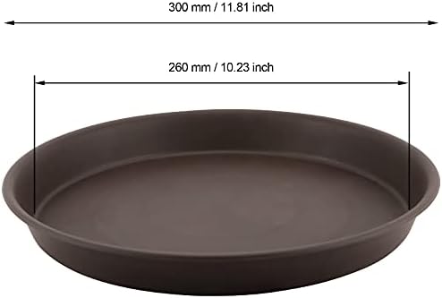FUNSUEI LAUYUT 24 Pack 12 Inches Plant Saucer Drip Trays, Suit for Pots Less Than 10 Inches Bottom Diameter, Thick Brown Plastic Plant Trays, Round Plastic Drip Trays for Indoor and Outdoor Plants - Image 2