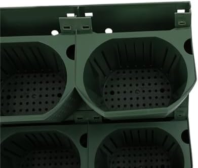 Vertical Wall Planter, Stackable Wall-Mounted Planter Indoor Outdoor w/36 Plastic Pots Living Wall Garden w/36 Non-Woven Fabrics Vegetable Hanging Pocket Holder Flowerpot (Army Green) - Image 3