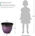 15" Large Planters for Outdoor Plants Set of 2 Plastic Flower Pots - Image 6