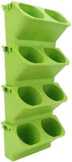 SUNGOOYUE Vertical Garden Planter, PP Hanging Planter with Deeper Pockets, 22.4 X 9.4 Inch Living Wall for Flowers Vegetables Strawberries on Balcony Fence Garden Nursery (Light Green) - Image 4