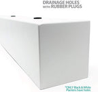 Buhbo Modern Metal Trough Rectangle Planter 32 inch, White - Image 5