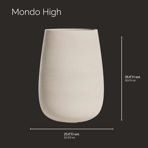 Mondo High Tall Fiberglass Planter, Indoor/Outdoor - Image 2