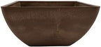 PSW Pot Collection 12x6 inch Plastic/Stone/Wood Composite Square Planter – No Drainage Hole (Drillable), Modern Indoor/Outer Pot for Flowers, Foliage, Succulents, Fairy Gardens, Chocolate,(Pack of 6) - Image 2