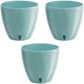 DECOPOTS - 3 Pack Self Watering Planter - Indoor/Outdoor Decorative Flower Pot with Drainage Cartridge and Water Level Indicator (6.7", Jade) by DecoPots-SelfWateringPots