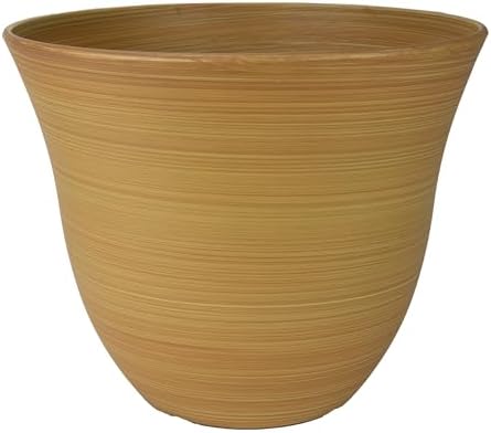 13" Honeysuckle Planter in Bamboo by GROWSCAPE