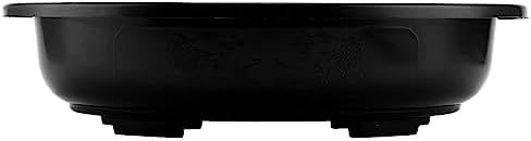 JAPCHET 12 PCS Oval Bonsai Training Pots, Plastic Pots with Drainage Holes Oval Nursery Pot for Home, Garden and Hotel, 15 x 11.4 x 3.5 in, Black - Image 5