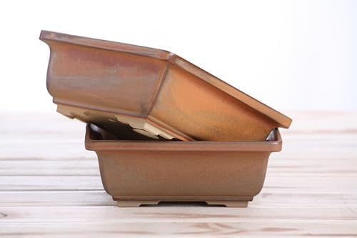 Willow Bonsai Ceramics Square Bonsai Pot 6 Inch – Low‑Profile Square Ceramic Bonsai & Succulent Pot with Accentuated Rim, High‑Fired Frost‑Proof Stoneware, Handmade in USA (Deep Stone, 6inch) - Image 7