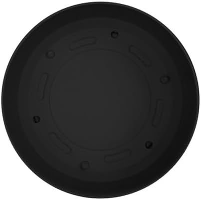 Bloem Mathers Round Planter with Saucer Tray: 12" - Black - Modern Design, Durable Plastic Pot, Removable Saucer, for Indoor & Outdoor Use, Gardening, 5.8 Gallon Capacity - Image 4