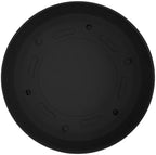 Bloem Mathers Round Planter with Saucer Tray: 12" - Black - Modern Design, Durable Plastic Pot, Removable Saucer, for Indoor & Outdoor Use, Gardening, 5.8 Gallon Capacity - Image 4