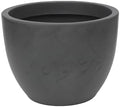 23.6" Wide Planter | Eco-Friendly Round Planter for Indoor or Outdoor Deck/Porch | Durable All-Weather Use Modern Pot for Trees, Flowers, Plants - Marbled Black by Ecobo