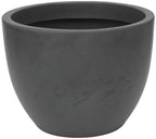 23.6" Wide Planter | Eco-Friendly Round Planter for Indoor or Outdoor Deck/Porch | Durable All-Weather Use Modern Pot for Trees, Flowers, Plants - Marbled Black by Ecobo