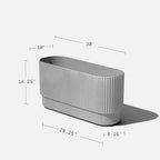 Veradek Demi Series Long Planter - Wide Outdoor Planter - Image 3
