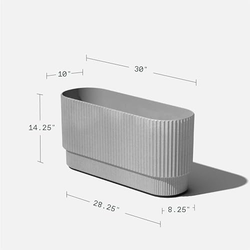 Veradek Demi Series Long Planter - Wide Outdoor Planter - Image 3