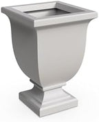 Mayne Augusta 26in Self-Watering Tall Square Urn Planter, White - Image 2