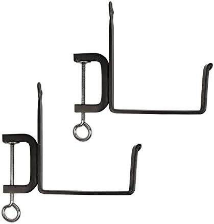 Achla Designs SFB-01C Clamp-On Flower Box, 6" Deck Bracket, Black by ACHLADesignsHomeGarden