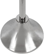 Kate and Laurel Sanzo Modern Pedestal Side Table; 9 x 9 x 23; Silver; Decorative End Table with Sleek Tabletop - Image 6