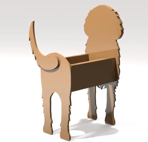 Animal PVC Flower Pot, Golden Retriever Shaped Succulent Planter Flower Holder for Garden Patio Balcony Window Sill, for Birthday Pet Lovers, 43x27cm(17x11in) - Image 5