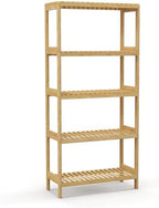 Bamboo Rack, Adjustable Bamboo Shelf, Bathroom Living Room, 5-Tier by Elepude