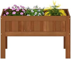 Furinno TIOMAN Planter Box, Outdoor Elevated Standing Planter Box, Raised Garden Bed with Legs, Outdoor, Indoor, Garden, Patio, Balcony, Natural - Image 4