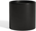 DTY Mount Powell 7.9" D x 7.9" H (Pot Opening 5.5") Fiberstone Cylindrical Planter with Drainage Hole, Weather Resistant for Indoor & Outdoor Use, Includes 2 Extra Coco Mats - Black, Extra Small by DTY