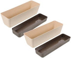 2pcs Rectangular Windowsill Planter Box with Saucer and Drainage Holes by TOYANDONA