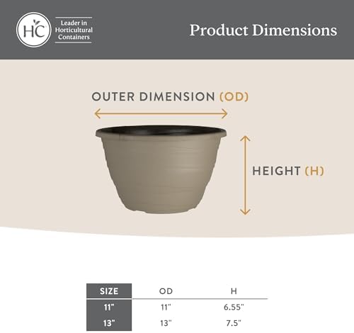The HC Companies Wrapt Hanging Planter, 13 Inch, Black, 2-Pack - Image 5