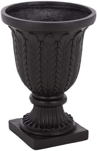 SAFAVIEH Outdoor - Apollo Planter Pot with Drainage - Black - Weather Resistant - Ideal for Patio, Garden, Backyard, 16.9" W x 16.9" D x 23.8" H (PAT5046E) - Image 6