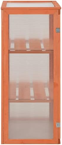 Wooden Portable Greenhouse, Garden Greenhouse Raised Flower Planter with 2 Shelves and 2 Doors, Garden Portable Mini Greenhouse Cabinet for Outdoor Indoor Use 29.5"x18.5"x42.9" -AA - Image 5