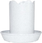 12-Piece White Granite Color Pot and Saucer Set, 2"-12" - Image 6
